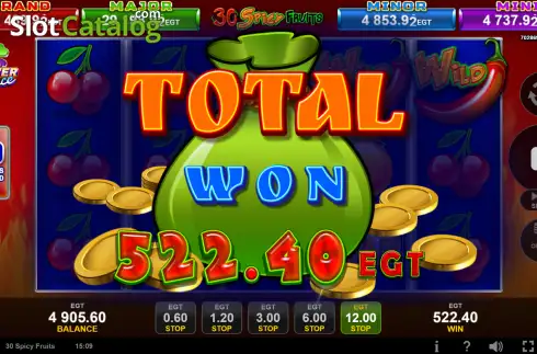 Скрин3. 30 Spicy Fruits (EGT Digital) слот