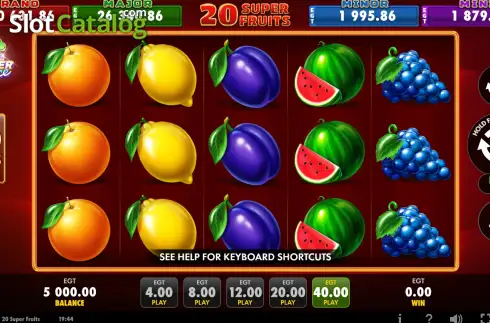 Скрин2. 20 Super Fruits слот