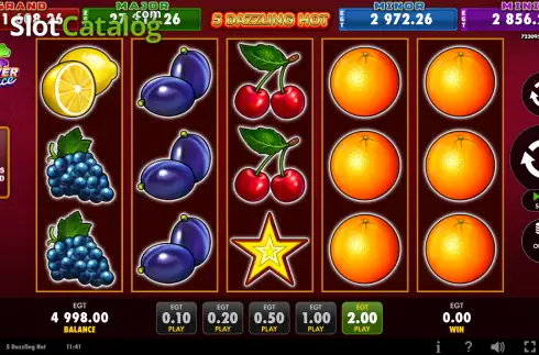 Скрин2. 5 Dazzling Hot (EGT Digital) слот