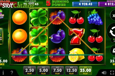 Скрин3. 5 Burning Power слот