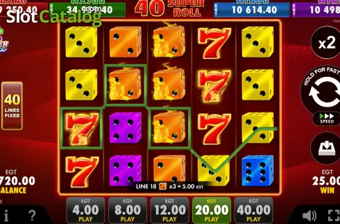 Скрин3. 40 Super Roll слот
