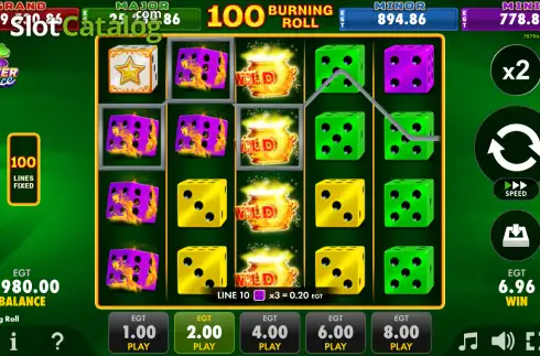Скрин3. 100 Burning Roll слот