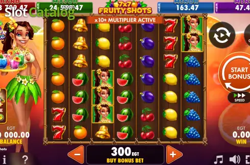 Скрин2. 7x7 Fruity Shots слот