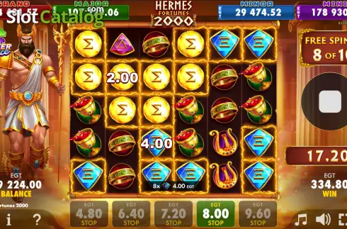 Скрин3. Hermes Fortunes 2000 слот