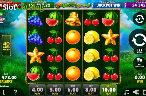 Скрин2. 40 Shining Rainbow слот