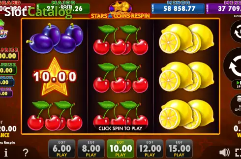 Скрин2. Stars & Coins Respin слот