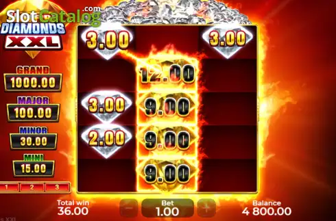 Скрин3. Hotfire Diamonds XXL слот
