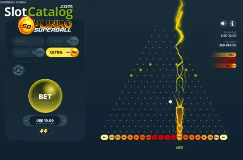 Скрин3. Plinko Superball 50000x слот