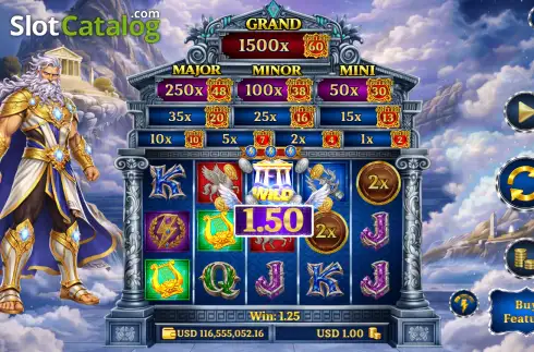 Скрин3. Glory of Olympus Zeus слот