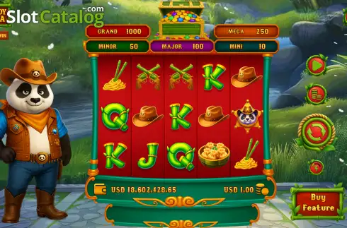 Скрин2. Cowboy Panda Hold and Spin слот
