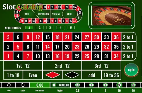 Скрин2. European Roulette (GameTimeTech) слот