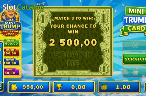 Скрин2. Mini Trump Scratch Card слот