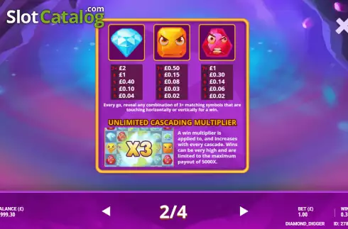 Скрин8. Diamond Digger (G.Games) слот