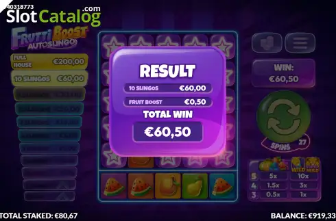 Скрин3. Frutti Boost AutoSlingo слот