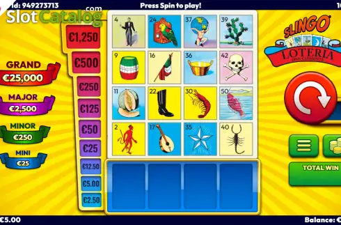 Скрин2. Slingo Loteria слот