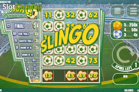 Скрин2. Slingoooal! Shootout слот