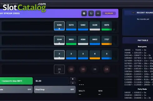 Скрин2. Saturday Stream Codes слот