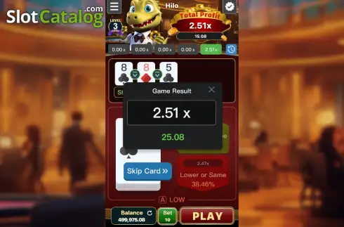 Скрин3. HiLo (Gemini Gaming) слот