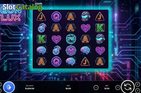 Скрин2. Neon Flux слот