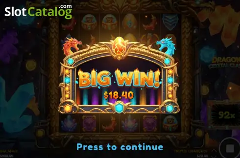 Скрин3. Dragon Crystal Clash слот