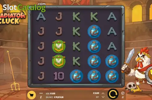 Скрин2. Gladiator Cluck слот