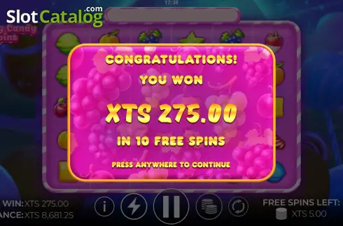 Скрин3. Sweety Candy Spins слот