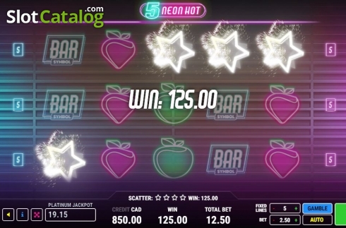 Скрин3. 5 Neon Hot слот