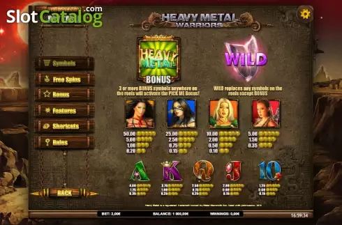 Скрин6. Heavy Metal Warriors слот