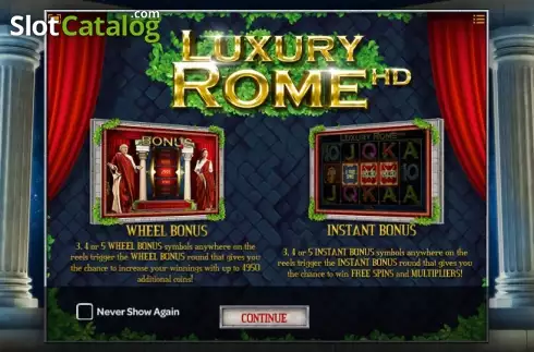 Скрин2. Luxury Rome слот