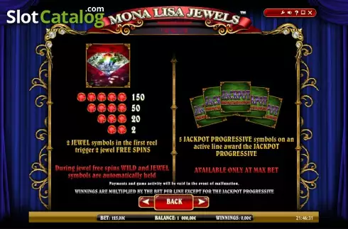 Скрин6. Mona Lisa Jewels слот