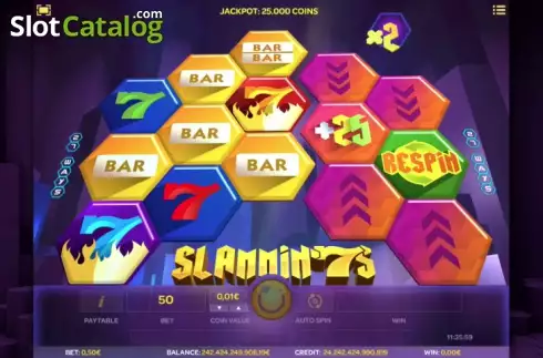 Скрин4. Slammin' 7s слот