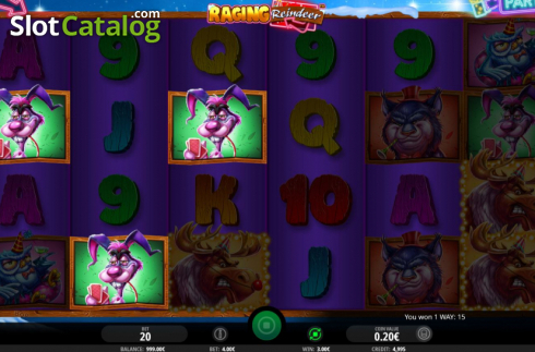 Скрин4. Raging Reindeer слот
