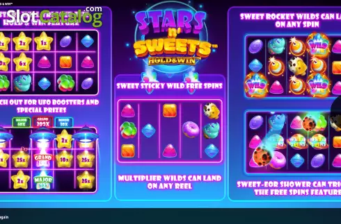 Скрин2. Stars n’ Sweets Hold and Win слот