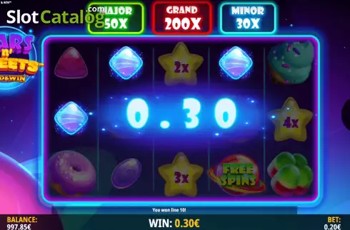 Скрин4. Stars n’ Sweets Hold and Win слот