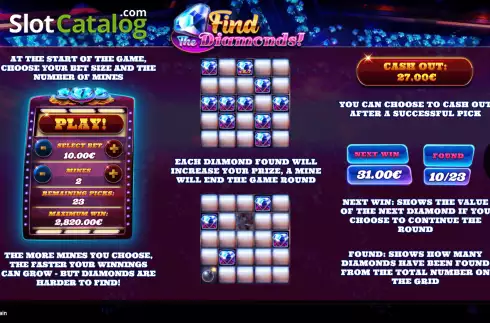 Скрин2. Find the Diamonds! слот