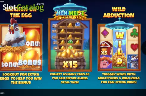 Скрин2. Hen Heist Hold & Win слот
