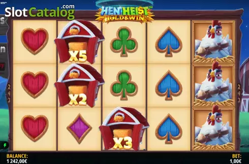 Скрин5. Hen Heist Hold & Win слот