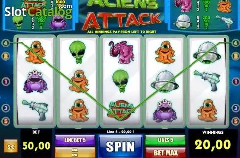 Скрин3. Aliens Attack слот
