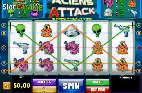 Скрин2. Aliens Attack слот