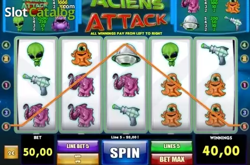 Скрин6. Aliens Attack слот