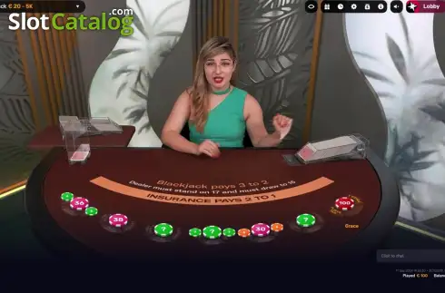 Скрин2. Live Blackjack (Iconic21) слот