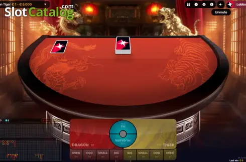 Скрин2. Virtual DRAGON TIGER слот