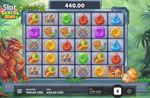 Скрин3. Dragon Gems (Incredible Games) слот
