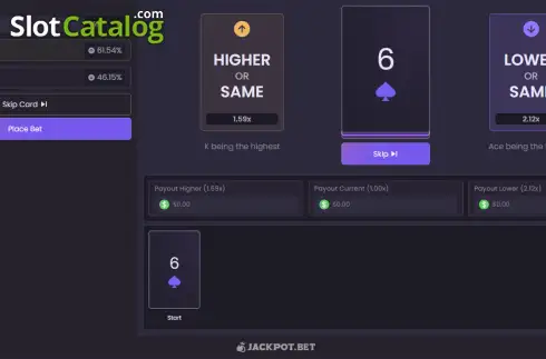 Скрин2. HiLo (Jackpot Originals) слот