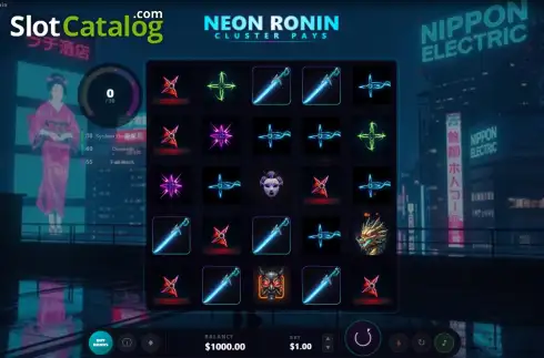 Скрин2. Neon Ronin слот
