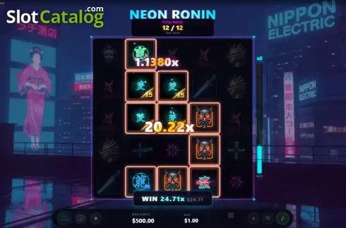 Скрин3. Neon Ronin слот