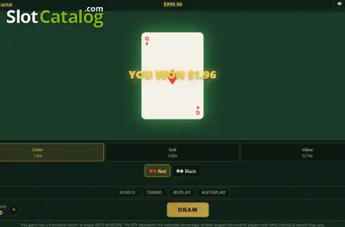 Скрин3. Card Fortune слот