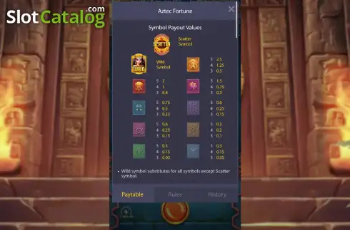 Скрин3. Aztec Fortune слот