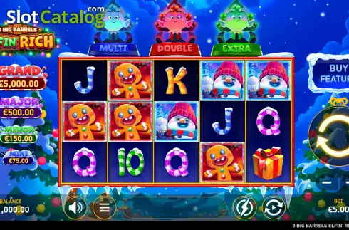 Скрин2. 3 Big Barrels Elfin' Rich слот