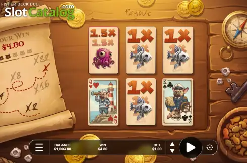 Скрин3. Cat Fisher Deck Duel слот
